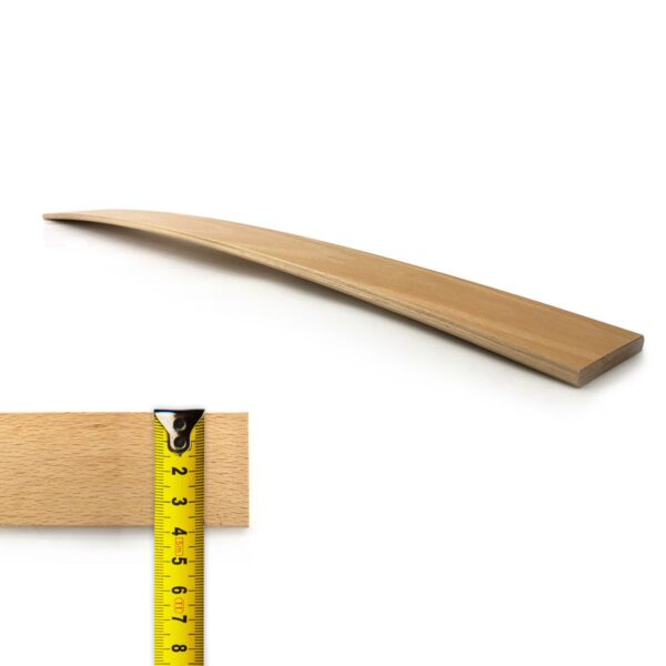 Soluko | 10 Listelli + 2 Omaggio Curvati in Legno di Faggio - Ricambio Doga Larghezza 3,8 cm