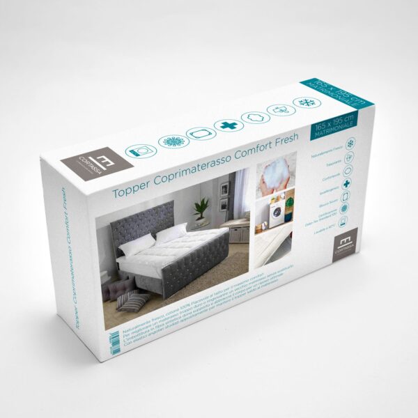 Soluko | Topper Coprimaterasso Comfort Fresh, Fresco Traspirante Lavabile, con Angoli Elasticizzati Qualità da Hotel