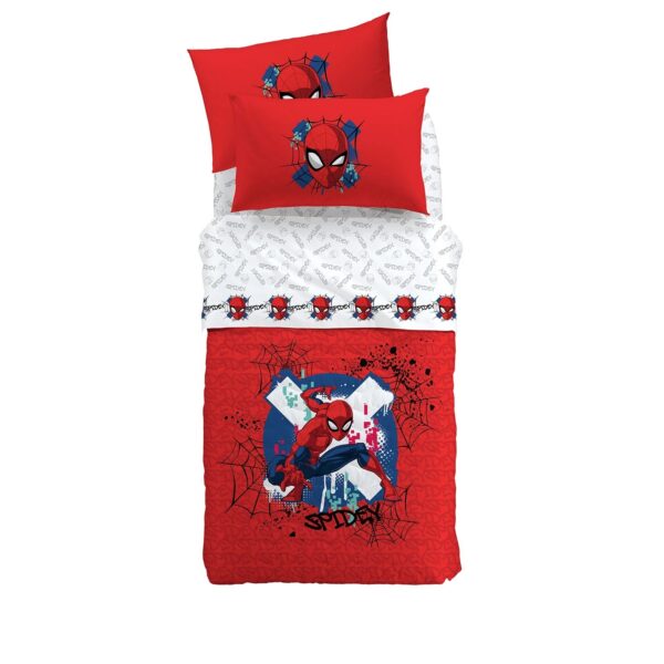 Copriletto Primaverile Spider Man Red Marvel Caleffi