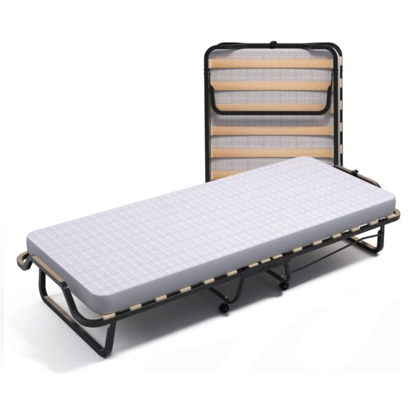 Soluko | Letto Brandina Pieghevole a Doghe con Materasso